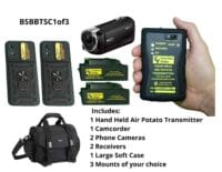 Baseball Multiview Camera System- 1 Camcorder 2 Phone Camera, 2 Receiver, Soft Case  and 3 Camera Mounts