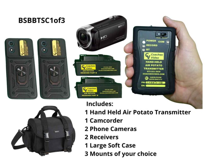 Baseball Multiview Camera System- 1 Camcorder 2 Phone Camera, 2 ...